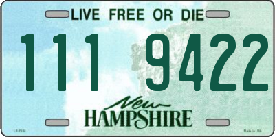 NH license plate 1119422