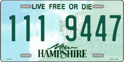 NH license plate 1119447