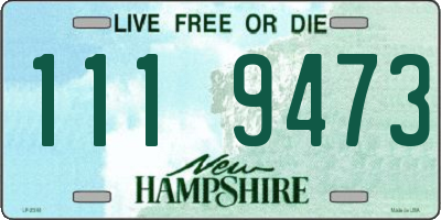 NH license plate 1119473
