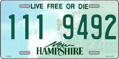 NH license plate 1119492