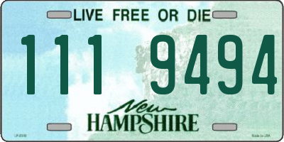 NH license plate 1119494