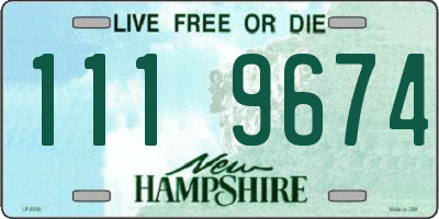 NH license plate 1119674