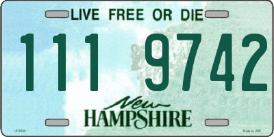 NH license plate 1119742
