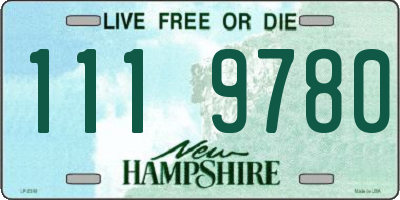 NH license plate 1119780