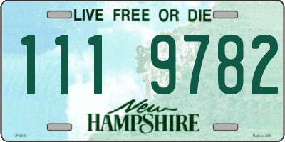 NH license plate 1119782