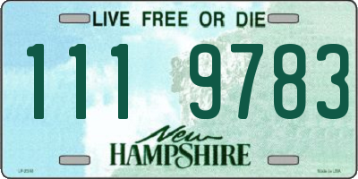 NH license plate 1119783