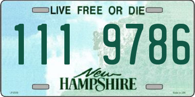 NH license plate 1119786