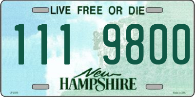 NH license plate 1119800