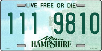 NH license plate 1119810