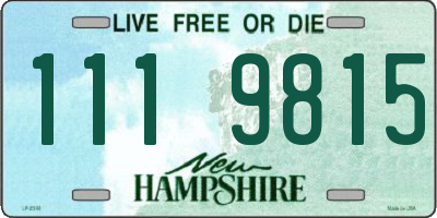 NH license plate 1119815