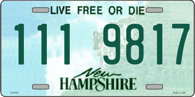 NH license plate 1119817