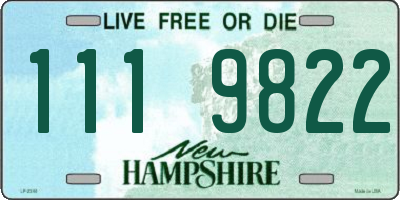 NH license plate 1119822