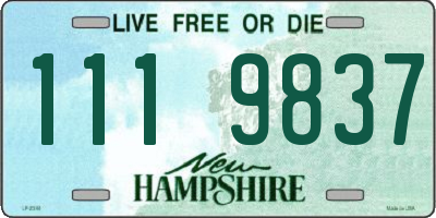 NH license plate 1119837