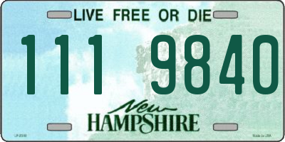 NH license plate 1119840