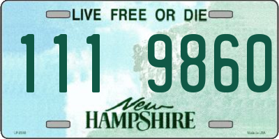 NH license plate 1119860