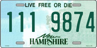 NH license plate 1119874
