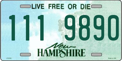 NH license plate 1119890