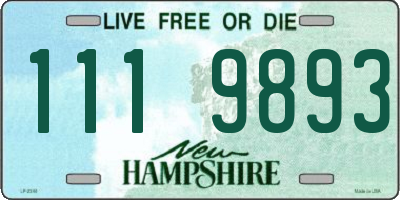 NH license plate 1119893