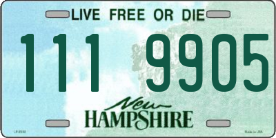 NH license plate 1119905
