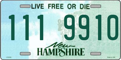 NH license plate 1119910