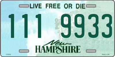 NH license plate 1119933