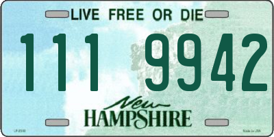 NH license plate 1119942
