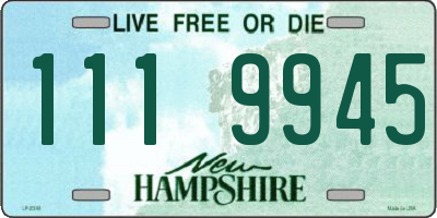 NH license plate 1119945