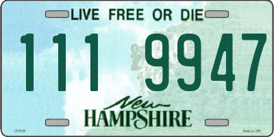 NH license plate 1119947