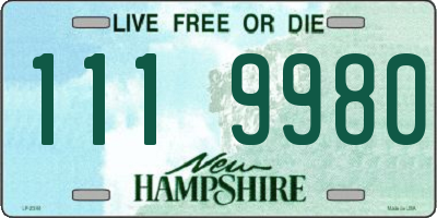 NH license plate 1119980