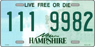 NH license plate 1119982