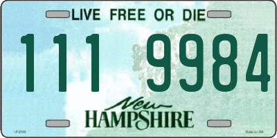 NH license plate 1119984
