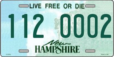 NH license plate 1120002