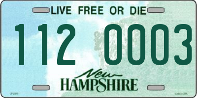 NH license plate 1120003