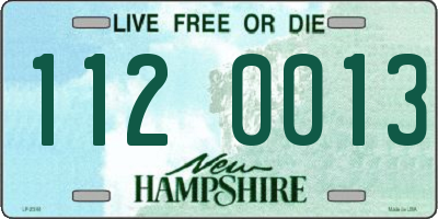 NH license plate 1120013