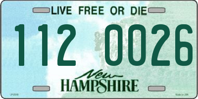NH license plate 1120026