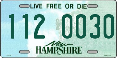 NH license plate 1120030