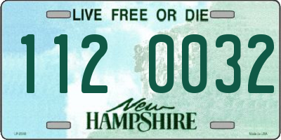 NH license plate 1120032