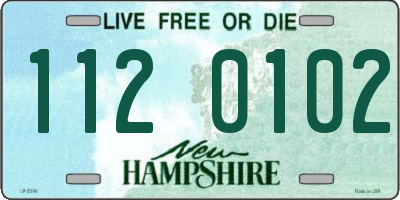 NH license plate 1120102