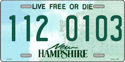 NH license plate 1120103