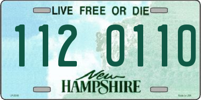 NH license plate 1120110