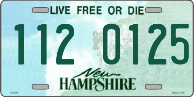 NH license plate 1120125