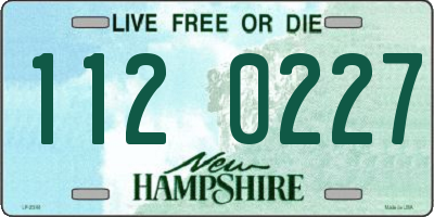 NH license plate 1120227
