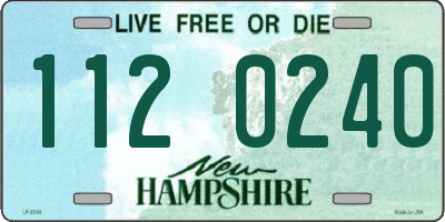 NH license plate 1120240