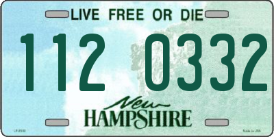 NH license plate 1120332