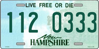 NH license plate 1120333