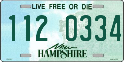 NH license plate 1120334