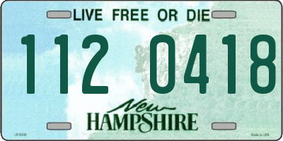 NH license plate 1120418