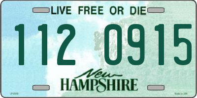 NH license plate 1120915
