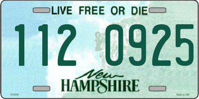 NH license plate 1120925