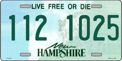 NH license plate 1121025